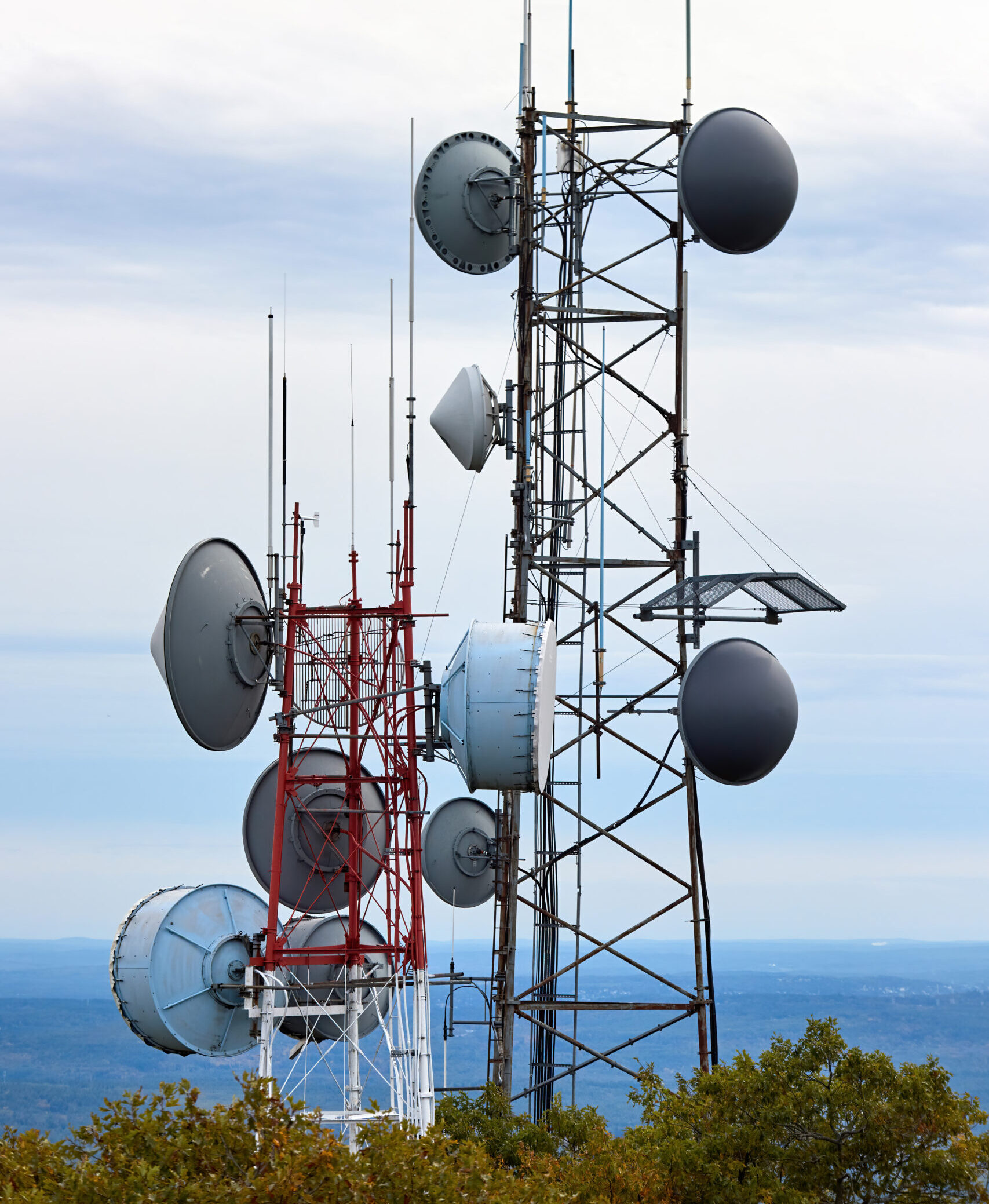 Communication tower in Massachusetts, USA